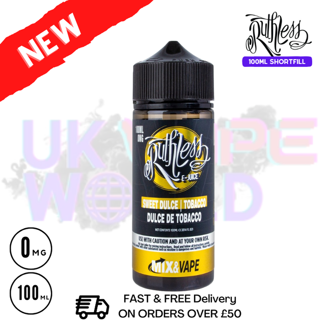 Dulce De Tobacco Ruthless 100ml shortfill e liquid - £7.99 - ukvapeworld