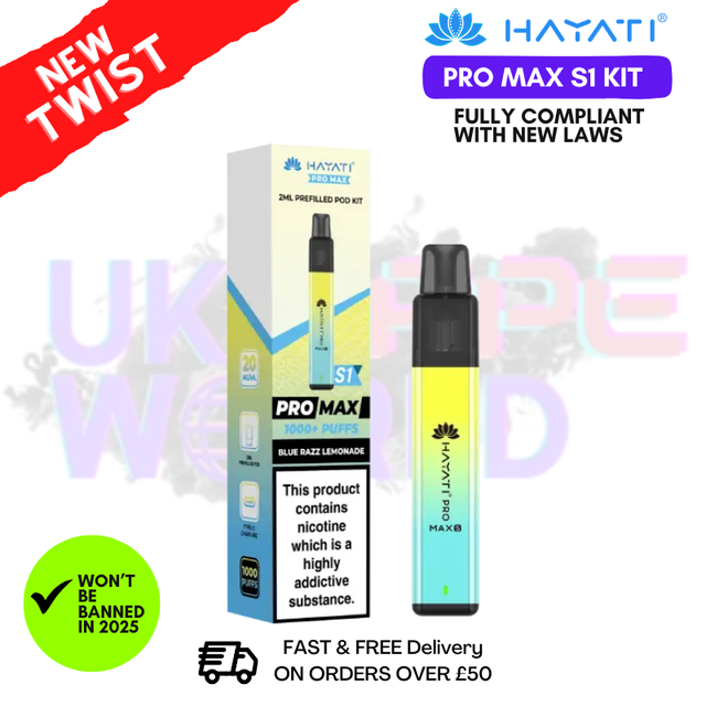 Blue Razz Lemonade Hayati S1 Pro Max Kit - £3.99 - UK Vapeworld