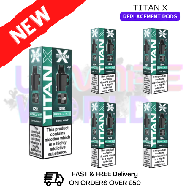 Cool Mint Titan X Replacement Pods box of 5
