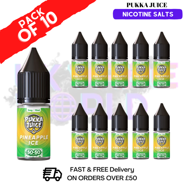 Pineapple Ice Pukka Juice Nic Salt Box Of 10