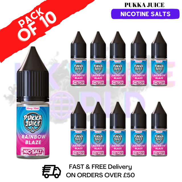 Raspberry Blaze Pukka Juice Nic Salt Box Of 10