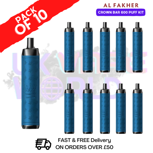 Berry Mint Al Fakher Crown Bar 600 Prefilled Pod Kit Box Of 10 - ukvapeworld