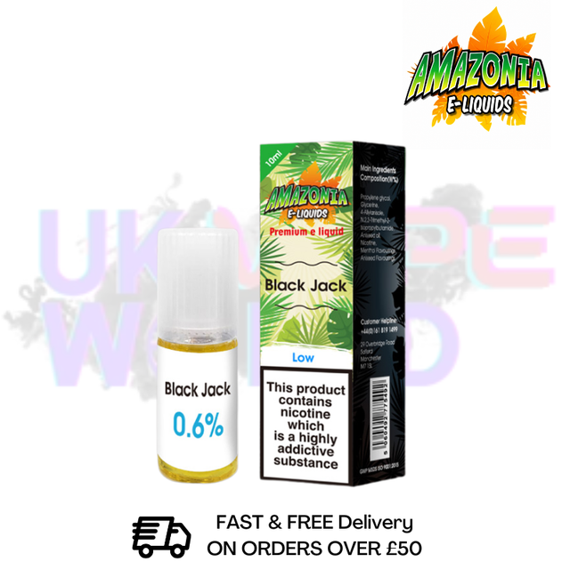 Amazonia 10ml Black Jack Eliquid Only £2.99 (PCS) - UK Vapeworld