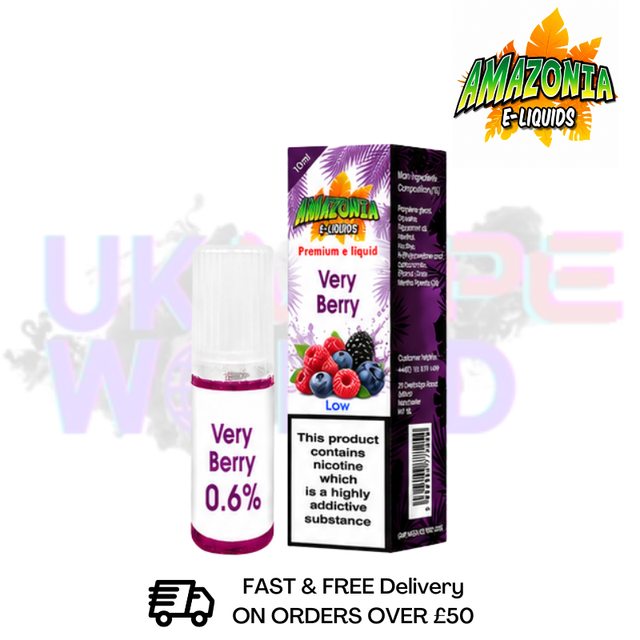 Amazonia 10ml Very Berry Eliquid Only £2.99 (PCS) - UK Vapeworld