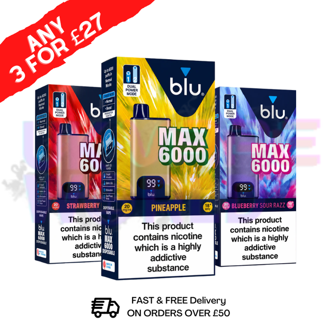 Blu 6000 Max 6K Puff Pod Kit - Any 3 For £27