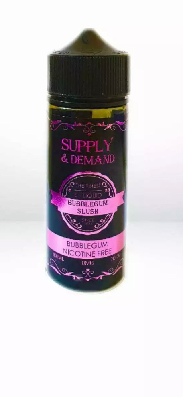 Supply & Demand 100ml shortfill in Bubblegum Slush Flavour - UK VAPE WORLD