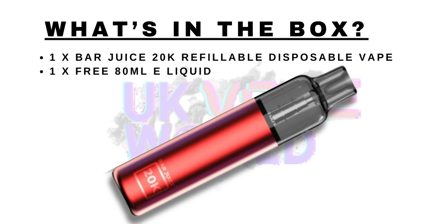 What's In the Box Of Bar Juice 20K ?