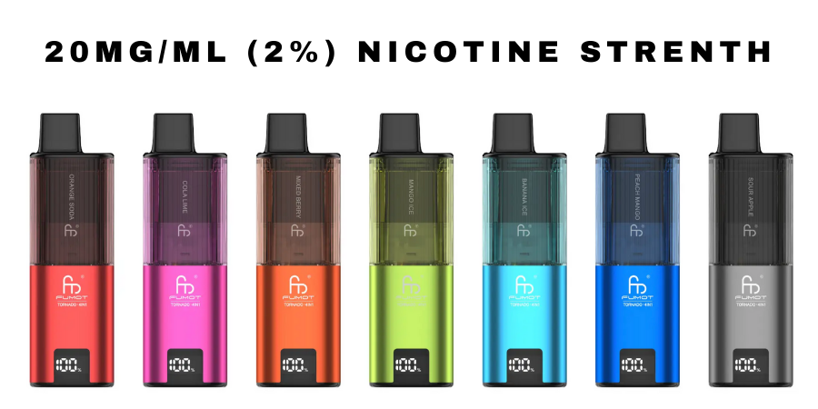 Nicotine Strength of the FOMOT Tornado 4 IN 1 Kit