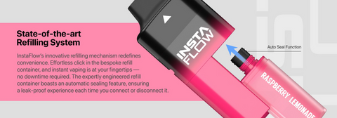 Instaflow 5000 Feature - Easy to Refill and Use upto 5000 Puffs