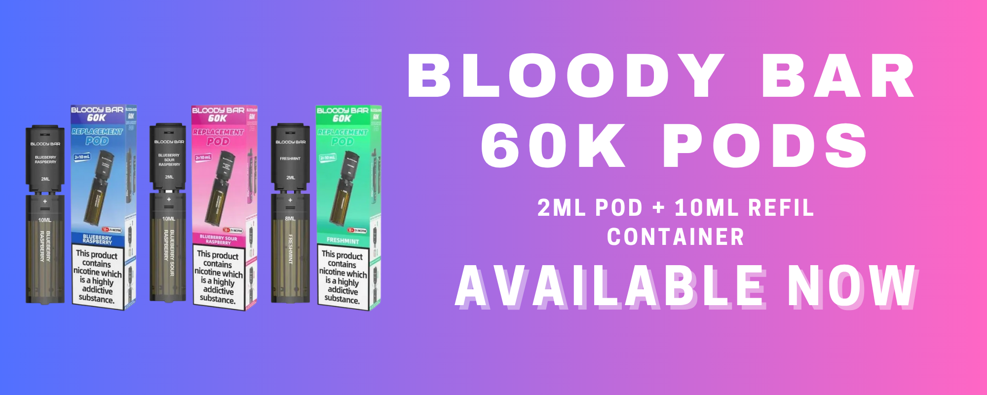 Shop Bloody Bar 60K Replacement Pods - ONLY £4.29