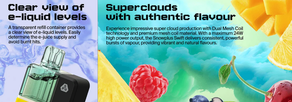 Clear Eliquid Of Snow Plus Swift Kit - UK Vape World