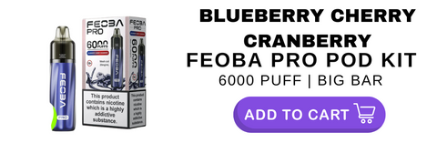 Blueberry Cherry Cranberry Feoba Pro 6000 6K Puff Pod Kit