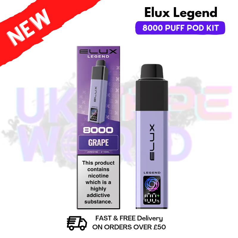 Grape Elux Legend 8000 Prefilled Pod Kit