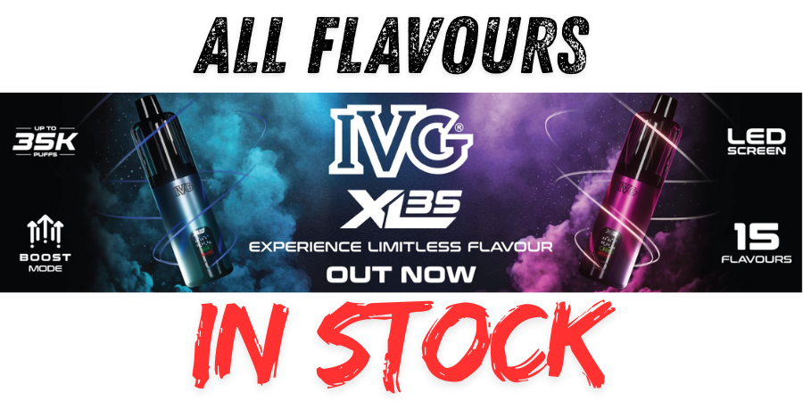 ALL FLAVOURS IN STOCK FOR - IVG 35K XL 35,000 Puff Prefilled Vape Pen Kit - £10.99