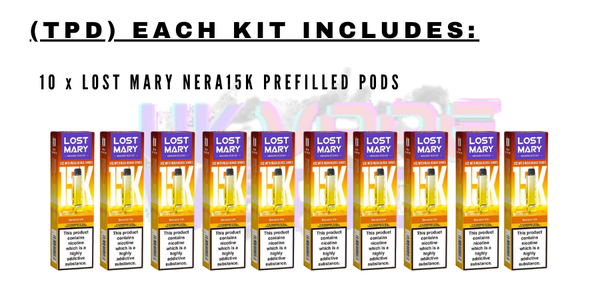 What's In the Box Lost Mary NERA Replacement Pods Box Of 10?
