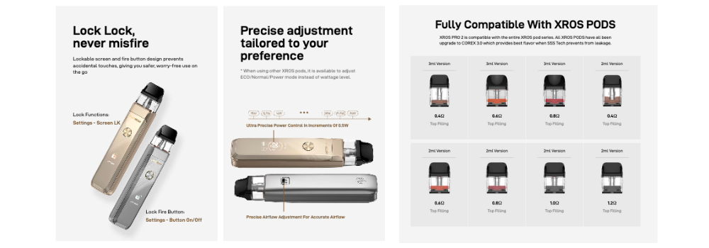 Key Features Of Vaporesso Xros Pro 2 Kit