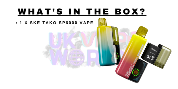 What's In the box of SKE Sikary 6000 TAKO Sp6000 Vape kit?