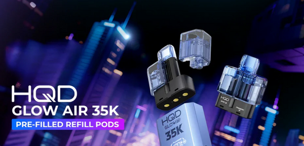 HQD Glow Air Prefilled Pods Banner