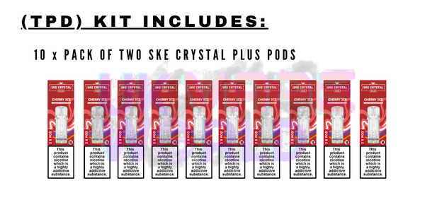 What's In the box of Blue Fusion SKE Crystal Plus Prefilled Pod Box Of 10