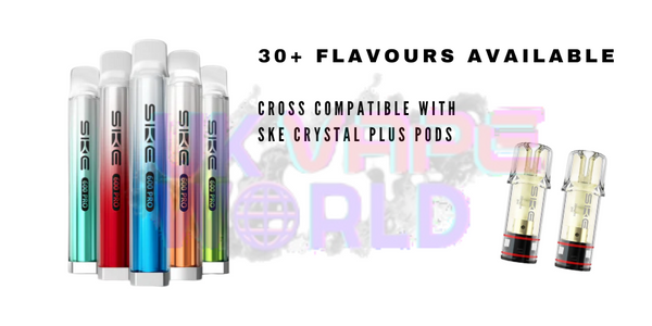 Flavours Menu Of CRYSTAL Bar Pro 600 Puff Prefilled Pod Kit