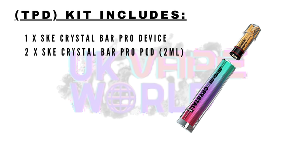 Whats In the box of SKE Crystal Pro Pod Kit