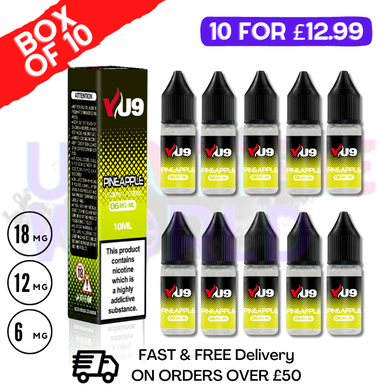 Pineapple VU9 E-Liquid Juice 10ml Nic Eliquid - 10 x 10ML