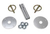 Hood Pin Kit  3/8in Alum Silver 2-pack