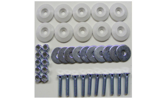 Body Bolt Kit White 10 Pack