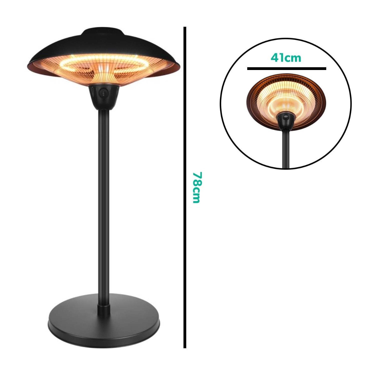 Heat Lamp Top 10 Outdoor Heaters EQ Heat Table Top 81cm Electric