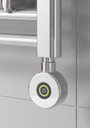 CAPO FLAT Bathroom Electric Heated Towel Rail with On/Off Touch Element in Chrome
