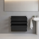 500W Quartz Glass Wi-Fi Towel Rail Infrared Heating Panel (Available in Black or White) - Electric Panel Heater