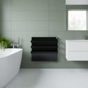 500W Quartz Glass Wi-Fi Towel Rail Infrared Heating Panel (Available in Black or White) - Electric Panel Heater