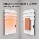 900W Quartz Glass Wi-Fi Towel Rail Infrared Heating Panel (Available in Black or White) - Electric Panel Heater
