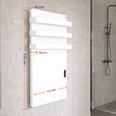 900W Quartz Glass Wi-Fi Towel Rail Infrared Heating Panel (Available in Black or White) - Electric Panel Heater