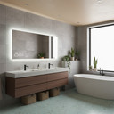 520W LED Backlit Mirrored Infrared Heating Panel - Electric Panel Heater
