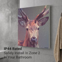 900W A Deer In Pixels Picture Prime Infrared Heating Panel 1200 x 600 - Electric Wall Panel Heater
