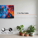 550W Dancing Smoke Picture Prime Infrared Heating Panel 1200 x 400 - Electric Wall Panel Heater