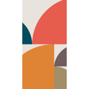 900W Abstract Circles Picture Prime Infrared Heating Panel 1200 x 600 - Electric Wall Panel Heater