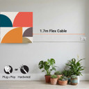 900W Abstract Circles Picture Prime Infrared Heating Panel 1200 x 600 - Electric Wall Panel Heater