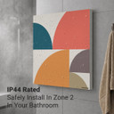 900W Abstract Circles Picture Prime Infrared Heating Panel 1200 x 600 - Electric Wall Panel Heater
