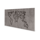 900W World Map Picture Prime Infrared Heating Panel 1200 x 600 - Electric Wall Panel Heater