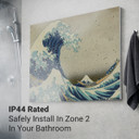 300W Great Wave off Kanagawa Picture Prime Infrared Heating Panel 600 x 400 - Electric Wall Panel Heater