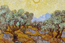 300W Olive Trees with Yellow Sky and Sun Picture Prime Infrared Heating Panel 600 x 400 - Electric Wall Panel Heater