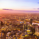 450W London Skyline Picture Prime Infrared Heating Panel 600 x 600 - Electric Wall Panel Heater
