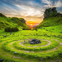 450W Mysterious Cairn Picture Prime Infrared Heating Panel 600 x 600 - Electric Wall Panel Heater