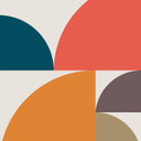 450W Abstract Circles Picture Prime Infrared Heating Panel 600 x 600 - Electric Wall Panel Heater