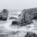 450W Stormy Shore Picture Prime Infrared Heating Panel 600 x 600 - Electric Wall Panel Heater