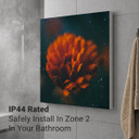 450W Flower Picture Prime Infrared Heating Panel 600 x 600 - Electric Wall Panel Heater