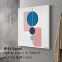 450W Abstract Geometry Picture Prime Infrared Heating Panel 600 x 600 - Electric Wall Panel Heater