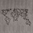 450W World Map Picture Prime Infrared Heating Panel 600 x 600 - Electric Wall Panel Heater